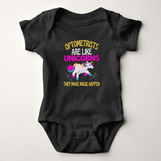 Optometrist Unicorn, Magical Unicorn Optometry Romper (Voorkant)