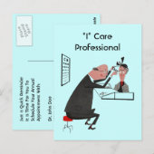 Optometrist voor briefkaart Retro "I" Care Profess (Voorkant / Achterkant)