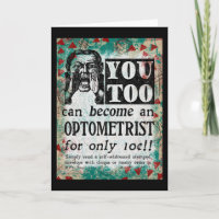 Optometrist Wenskaart - Funny Vintage Ad