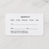 Optométriste Cartes de visite modernes (Dos)