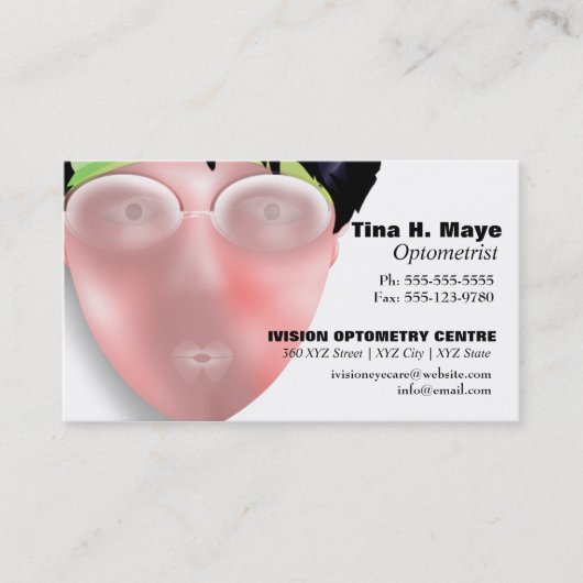 Optométriste Optométrie Carte de visite Eyecare (Devant)