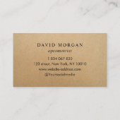 Optométriste Russe Kraft Carte de visite (Dos)