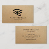 Optométriste Russe Kraft Carte de visite (Devant / Derrière)