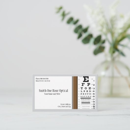 Optometristen Visitekaartje (Staand voorkant)