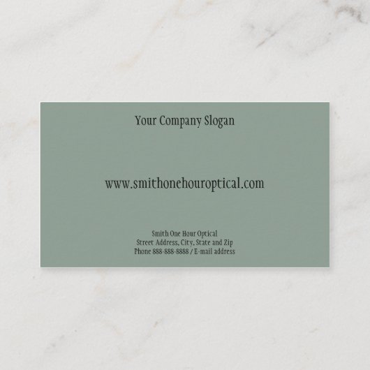 Optometristen Visitekaartje (Achterkant)