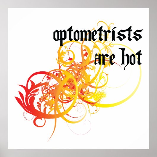 Optometristen zijn heet poster (Voorkant)