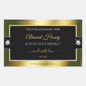 Opulemment Black Gold brillant brillant Étiquette  (Devant)