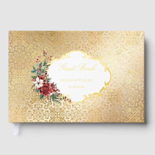 Opulence dorée Noël Mariage floral (Recto)