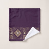 Opulence ornée | Flouris pourpre et or bijoux (Gant de toilette)