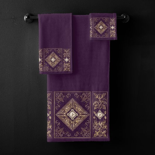 Opulence ornée | Flouris pourpre et or bijoux