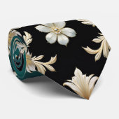 Opulent Essence - azul, verde, burdeos y gris Stropdas (Opgerold)