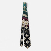 Opulent Essence - azul, verde, burdeos y gris Stropdas (Achterkant)