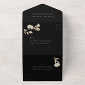 Opulent Gilded Garden Wedding All In One Uitnodiging (Buitenkant)