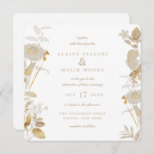Opulent Gilded Garden Wedding Kaart