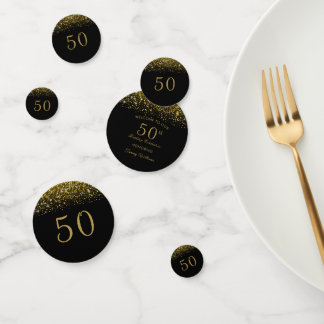 Opulent Gouden Confetti 50ste Verjaardagstafel Con