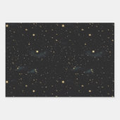 Opulent Midnight Blue Sparkle Ornamental Inpakpapier Vel (Voorkant 3)