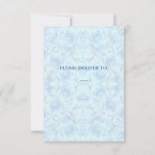 Opulent roos ontwerp in turquoise bespaar de datum (Achterkant)