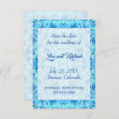 Opulent roos ontwerp in turquoise bespaar de datum (Voorkant / Achterkant)