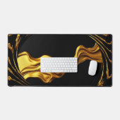 Opulent Swirl Liquid Gold Black Monochrome Achempo (Clavier et souris)
