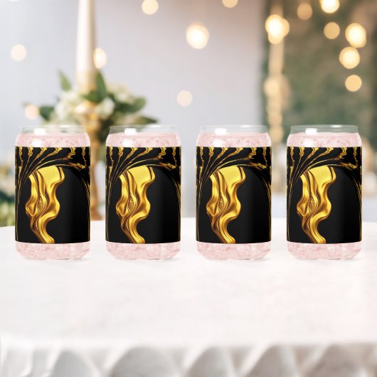 Opulent Swirl Liquid Gold Black Monochrome Achempo (Insitu (Mariage))