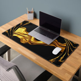 Opulent Swirl Liquid Gold Black Monochrome Achempo Bureaumat