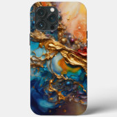 Opulent Symphony: Een levendig Abstract meesterwer Case-Mate iPhone Case (Achterkant)