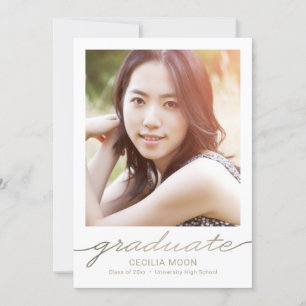 Opulent Type Editable Color Afstuderen Invitation Kaart