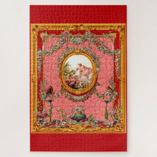 opulente 18e - eeuwse barokke print happy family legpuzzel