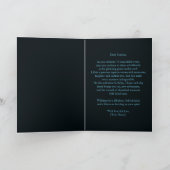 Opulente Chic Sapphire Blue en Black 70e verjaarda Kaart (Binnen)