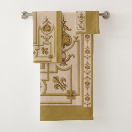 opulente gouden barokdruk bad handdoek