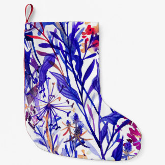 Opulente Waterverf Bloemen: Tuin Achtergrond. Kleine Kerstsok