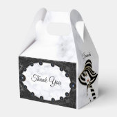 Opulente witte en zwarte bollen bedankdoosjes (Achterkant)