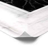 Opulente witte en zwarte bollen poster (Hoek)