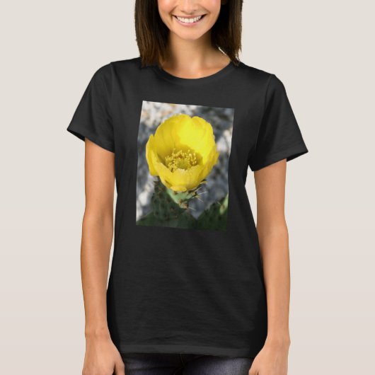 Opuntia Ficus-Indica Flower Of The Prickly Pear Cl T-shirt (Voorkant)