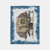 Opus 4 Pop omhoog RV gelukkige camper Fleece Deken (Voorkant)