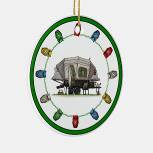 Opus 4 Pop op RV Camper happy camper keramisch ker Ornament