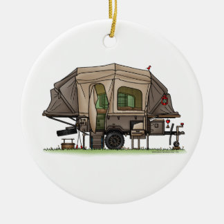 Opus 4 Pop Up RV happy camper Céramique Ornement