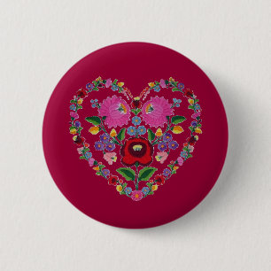 OPUS CHANGEABELD Hongaars hart Ronde Button 5,7 Cm