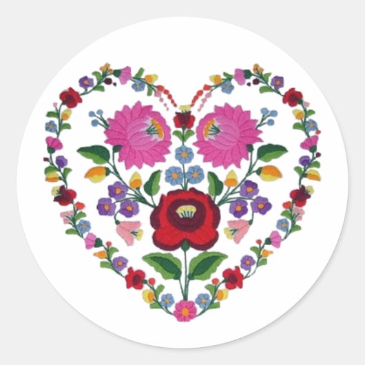 OPUS CHANGEABELD Hongaars hart Ronde Sticker (Voorkant)