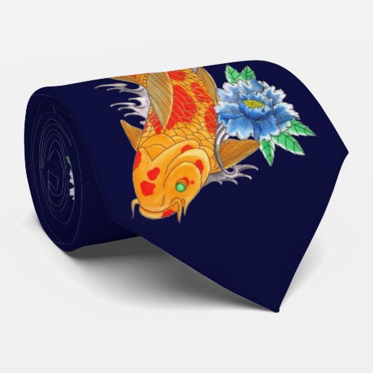 OPUS CHANGEABLE Japanse Koi Fish Stropdas (Opgerold)
