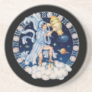 OPUS CHANGEABLE Zodiac Aquarius Zandsteen Onderzetter