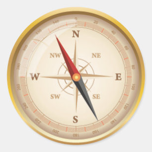 OPUS Compass Roos Ronde Sticker