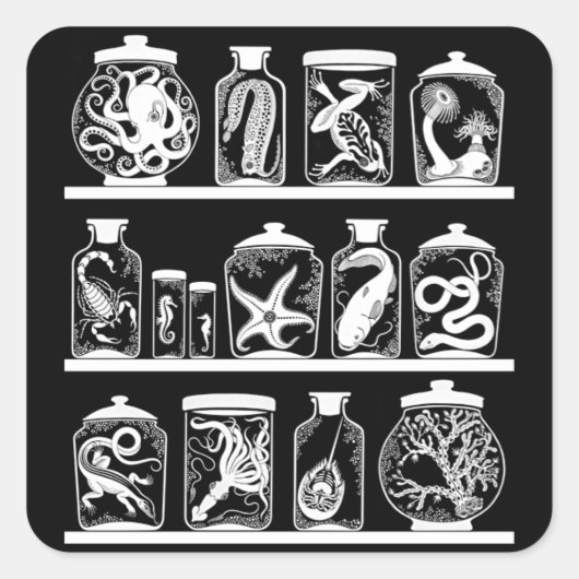 OPUS Curiosity Cabinet Vierkante Sticker (Voorkant)