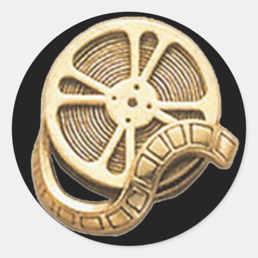 OPUS Gold Film Reel Ronde Sticker (Voorkant)