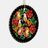 OPUS Hongaarse Bloem en vogel Keramisch Ornament (Rechts)