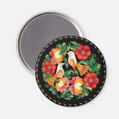 OPUS Hongaarse Bloem en vogel Magneet (Voorkant / Achterkant)