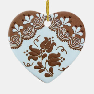 OPUS Hungarian Gingerbrood Heart TBA Keramisch Ornament