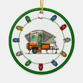 Opus Pop op Camper RV happy camper Keramisch Ornament (Voorkant)