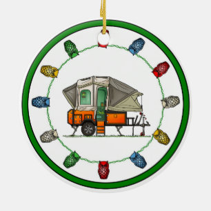 Opus Pop op Camper RV happy camper Keramisch Ornament