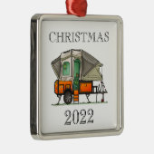 Opus Pop Up Camper RV happy camper Métal Ornement (Droite)